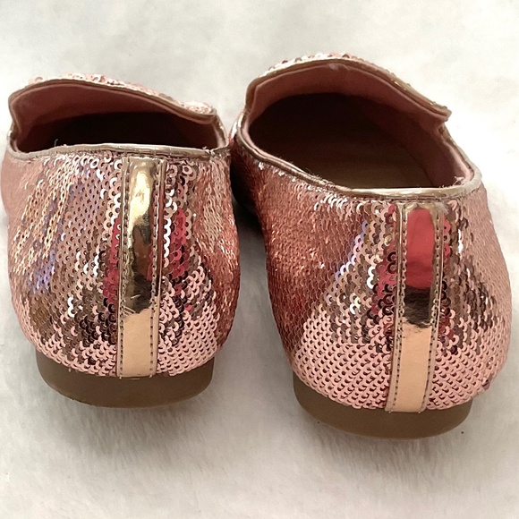 Pink ALDO Sequined Metallic Slip On Loafers Size 6.5 - Picture 9 of 11